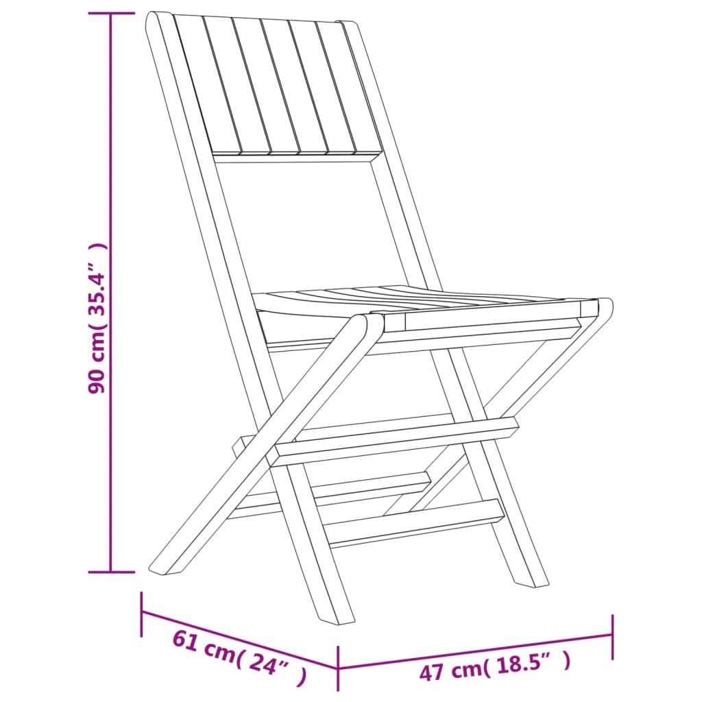 Tuinstoelen 6 st inklapbaar 47x61x90 cm massief teakhout is nu te koop bij PeponiXL, paradijselijk wonen!