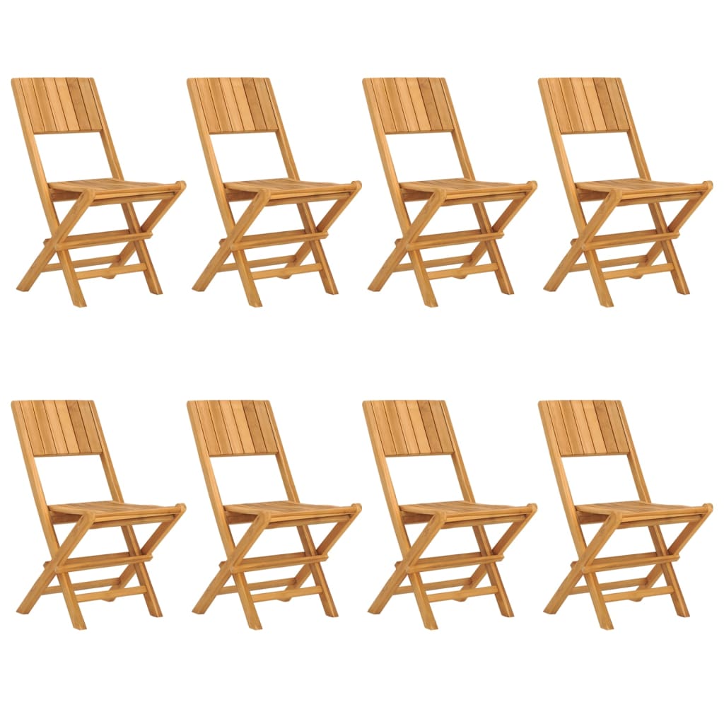 Tuinstoelen 8 st inklapbaar 47x61x90 cm massief teakhout is nu te koop bij PeponiXL, paradijselijk wonen!