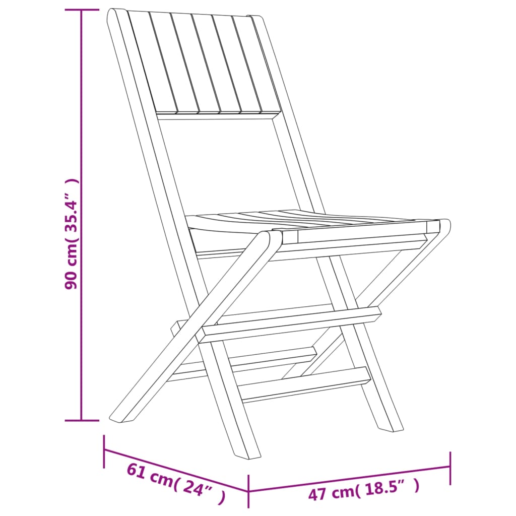 Tuinstoelen 8 st inklapbaar 47x61x90 cm massief teakhout is nu te koop bij PeponiXL, paradijselijk wonen!