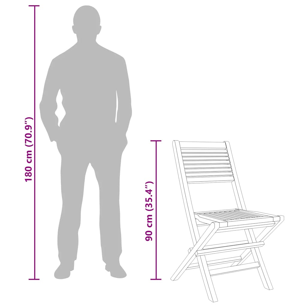 Tuinstoelen inklapbaar 4 st 47x62x90 cm massief teakhout is nu te koop bij PeponiXL, paradijselijk wonen!