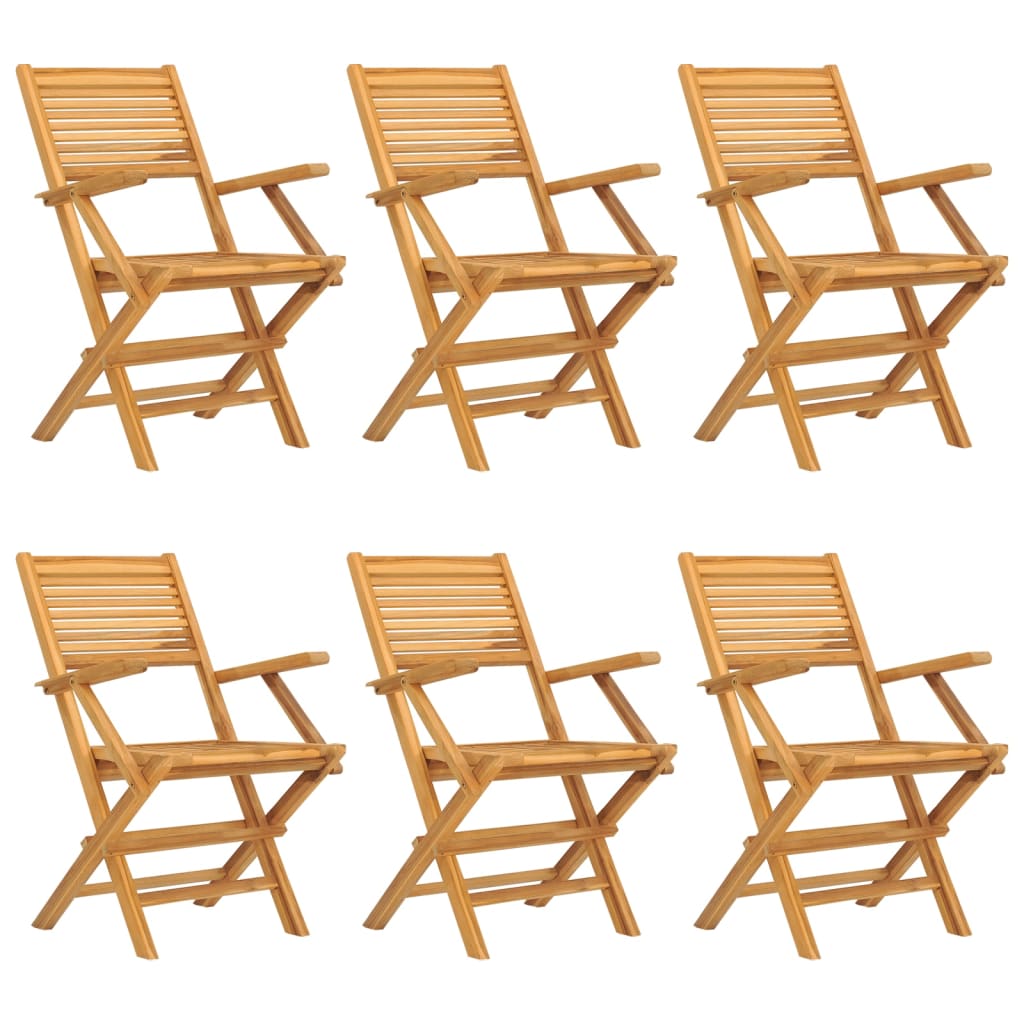 Tuinstoelen inklapbaar 6 st 55x62x90 cm massief teakhout is nu te koop bij PeponiXL, paradijselijk wonen!