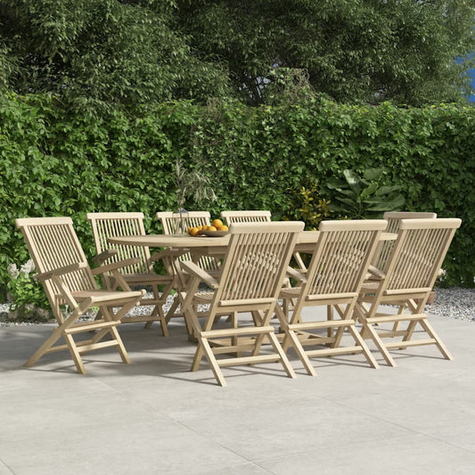 Tuinstoelen inklapbaar 8 st 56x61x89 cm massief teakhout grijs is nu te koop bij PeponiXL, paradijselijk wonen!