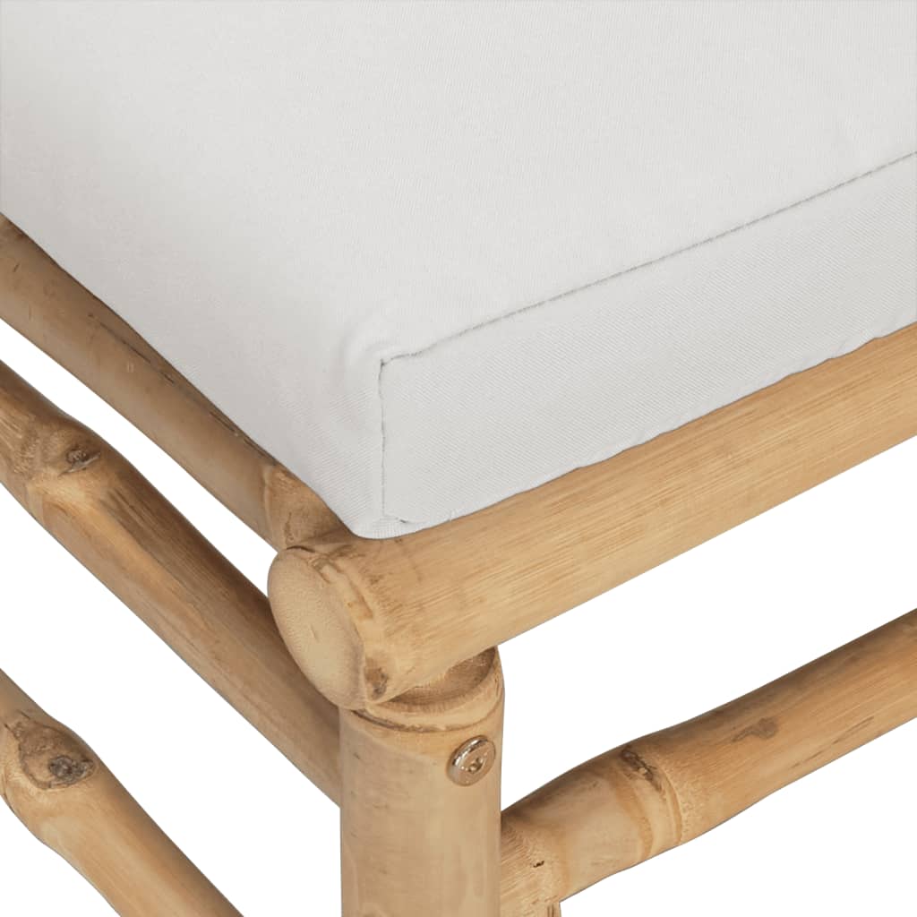 9-delige Loungeset met kussens bamboe lichtgrijs is nu te koop bij PeponiXL, paradijselijk wonen!