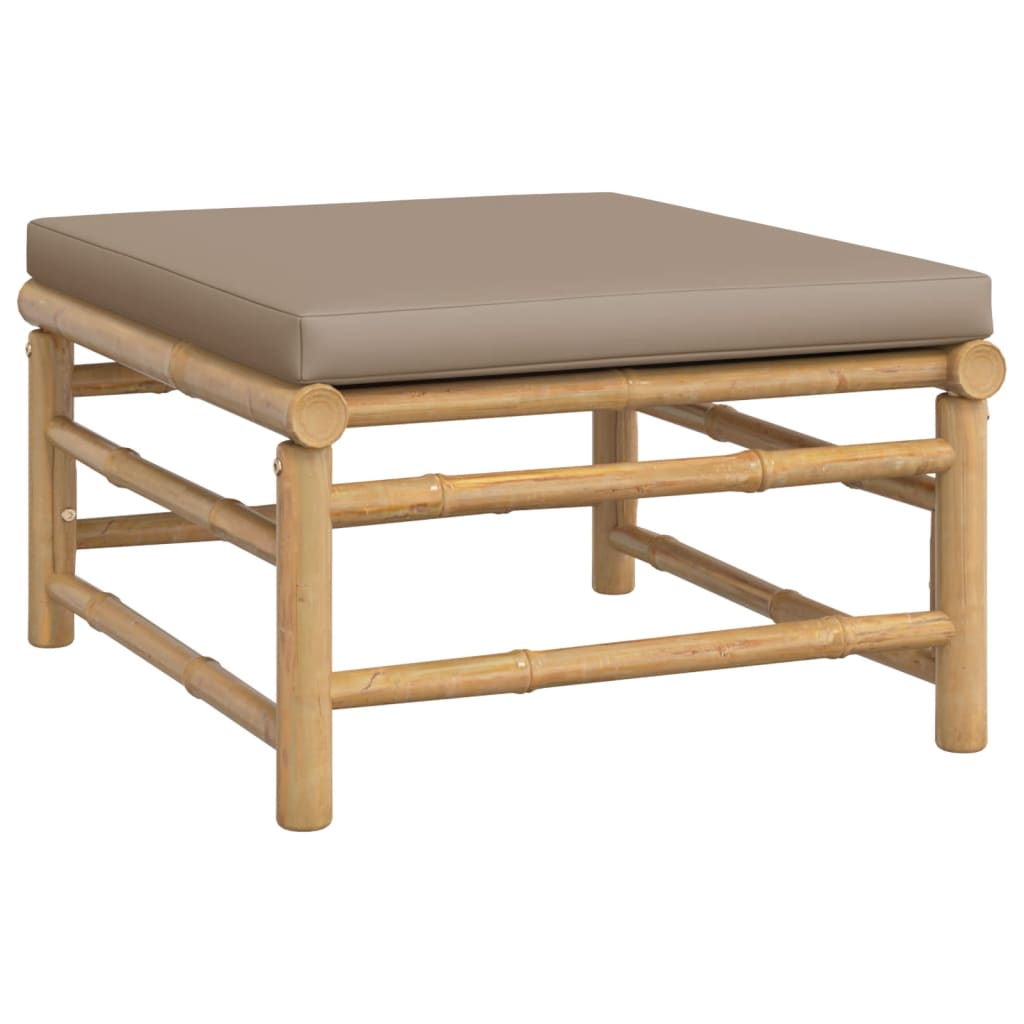 6-delige Loungeset met kussens bamboe taupe is nu te koop bij PeponiXL, paradijselijk wonen!