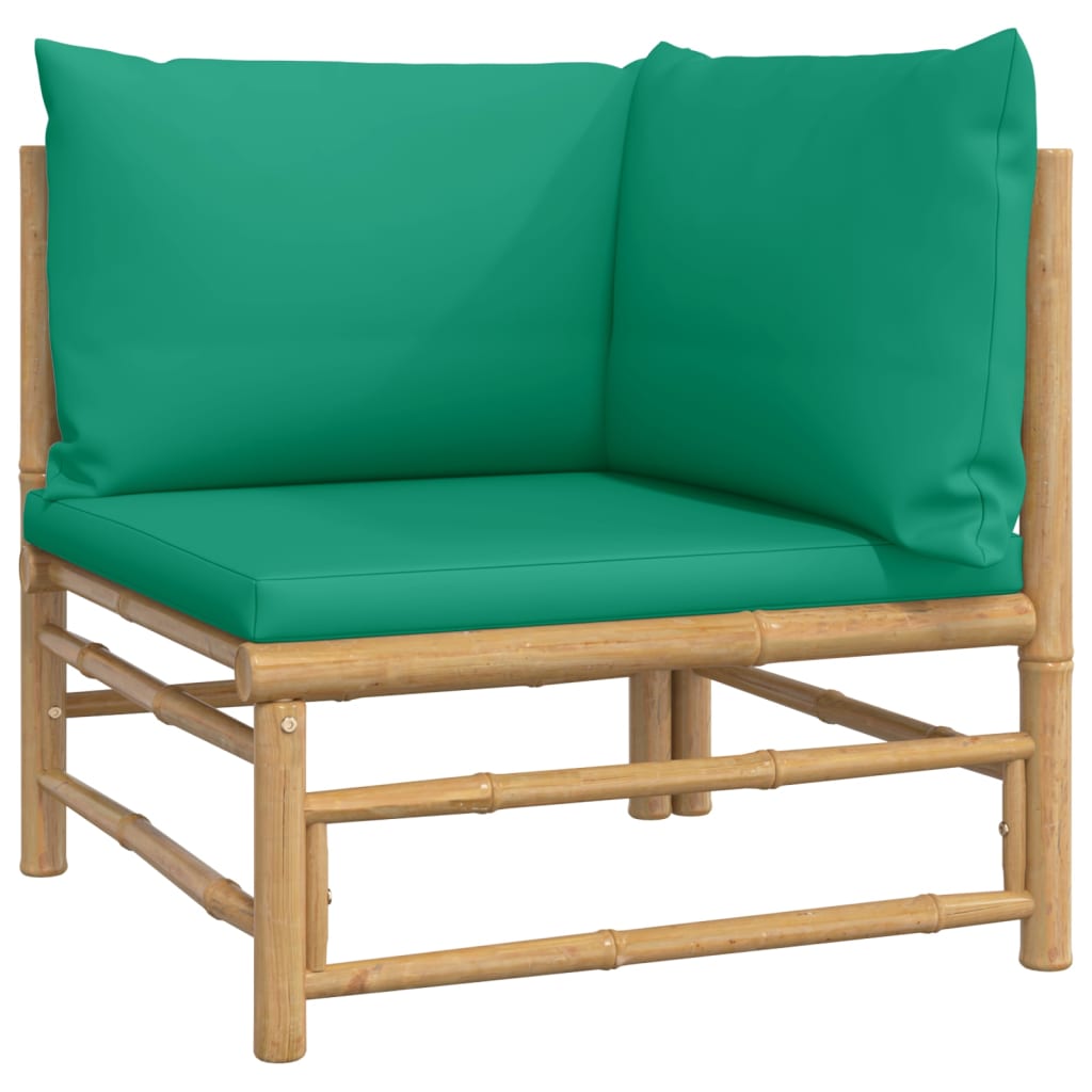 5-delige Loungeset met kussens bamboe groen is nu te koop bij PeponiXL, paradijselijk wonen!