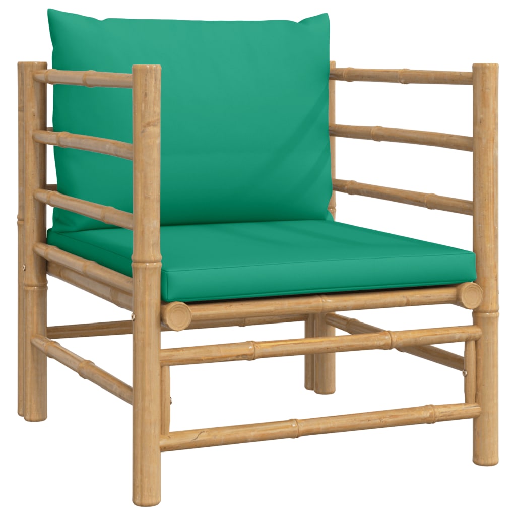 12-delige Loungeset met kussens bamboe groen is nu te koop bij PeponiXL, paradijselijk wonen!