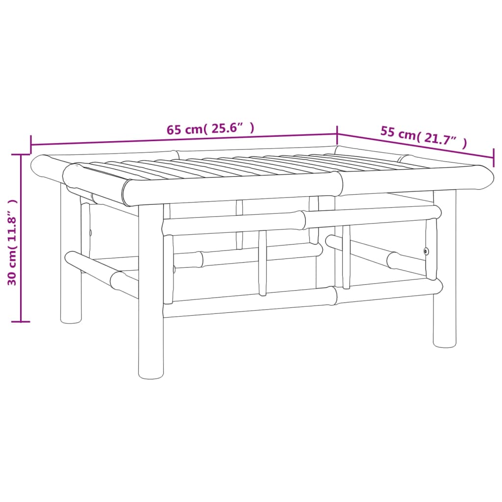 4-delige Loungeset met kussens bamboe crèmewit is nu te koop bij PeponiXL, paradijselijk wonen!