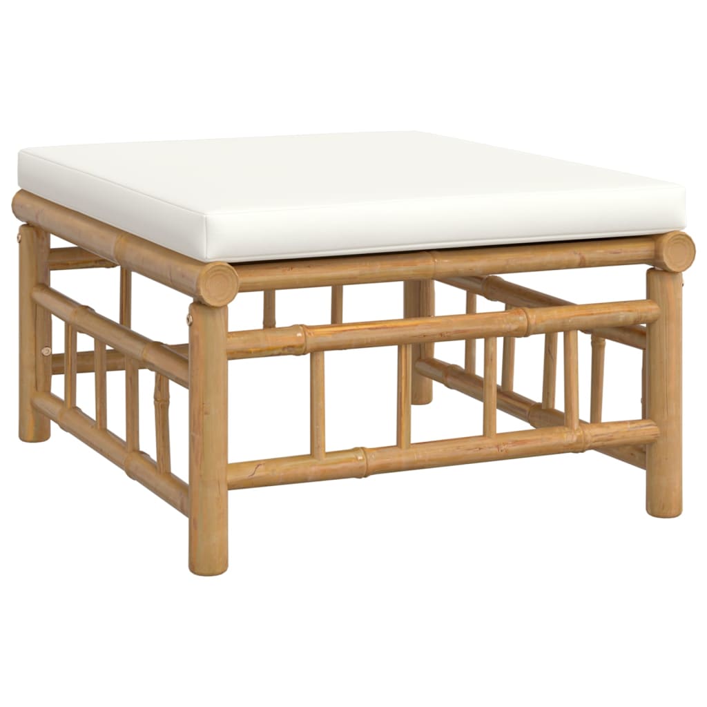 6-delige Loungeset met kussens bamboe crèmewit is nu te koop bij PeponiXL, paradijselijk wonen!
