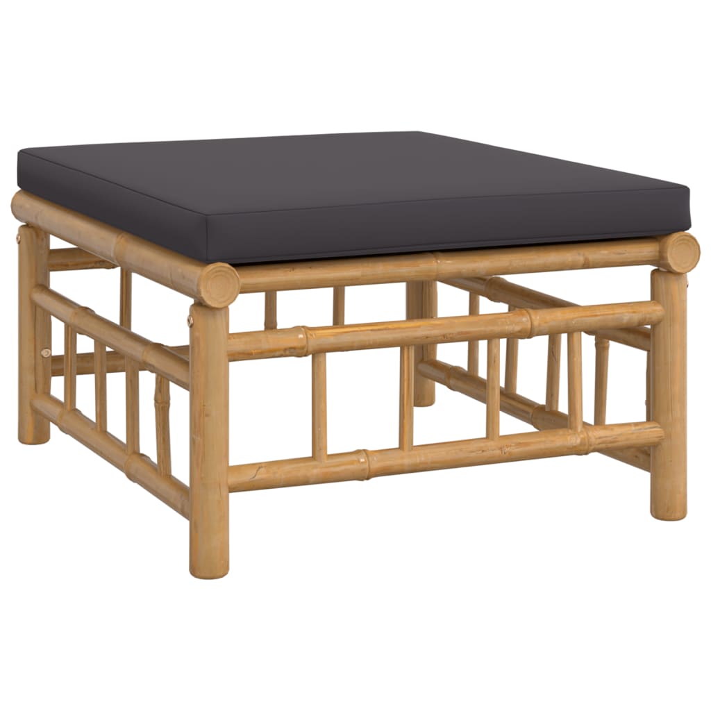 11-delige Loungeset met kussens bamboe donkergrijs is nu te koop bij PeponiXL, paradijselijk wonen!