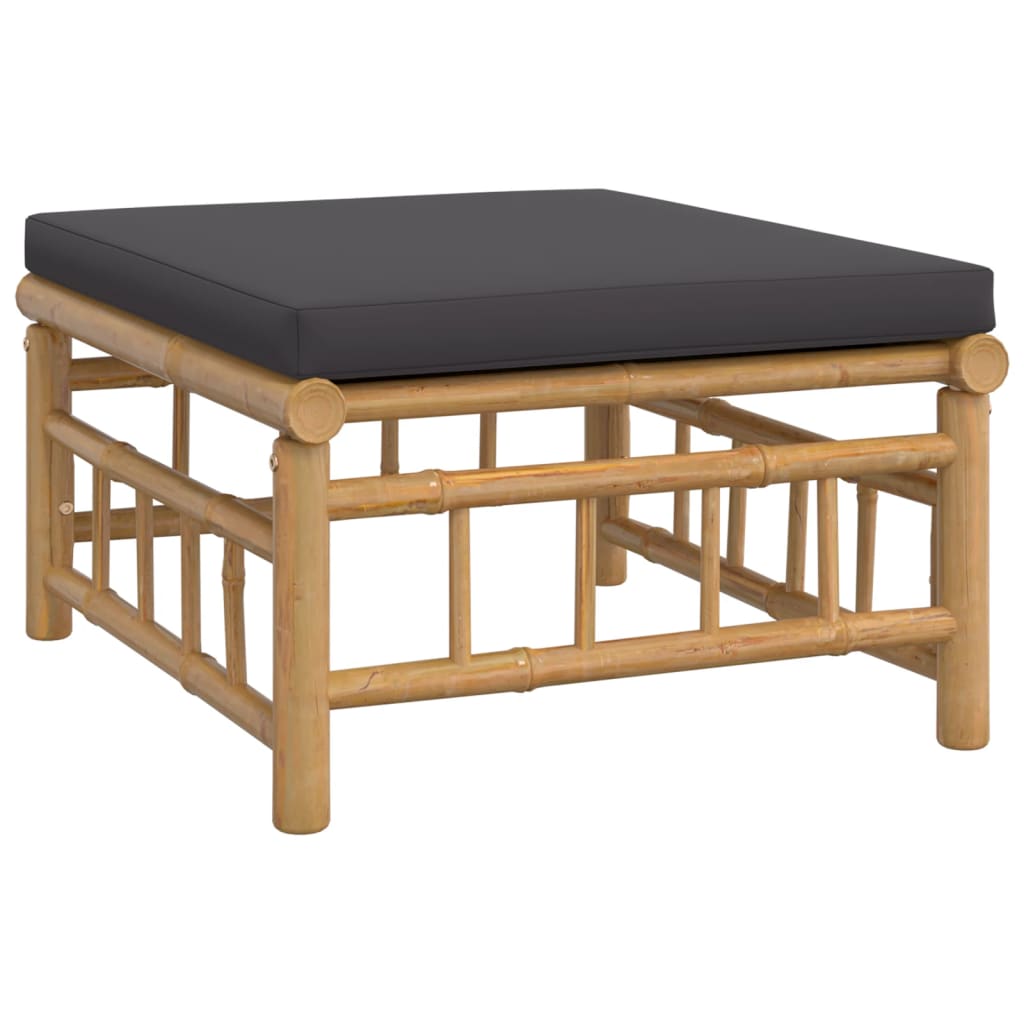 8-delige Loungeset met kussens bamboe donkergrijs is nu te koop bij PeponiXL, paradijselijk wonen!