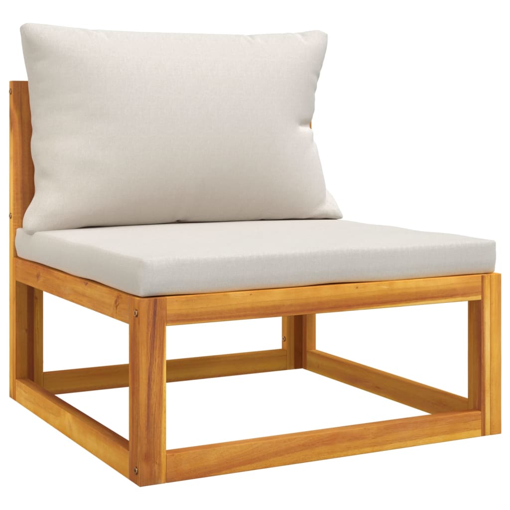 6-delige Loungeset met lichtgrijze kussens massief hout is nu te koop bij PeponiXL, paradijselijk wonen!
