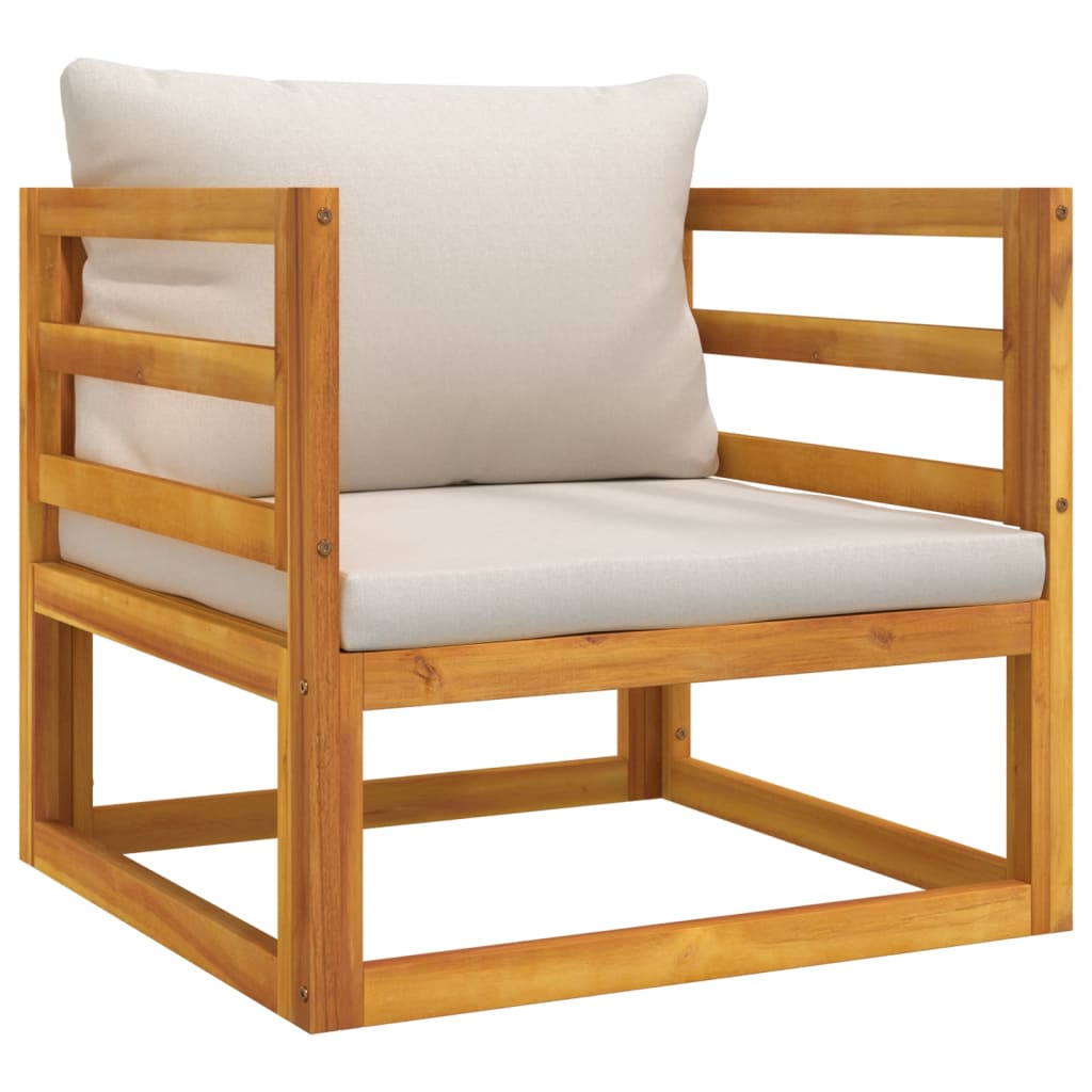 6-delige Loungeset met lichtgrijze kussens massief hout is nu te koop bij PeponiXL, paradijselijk wonen!