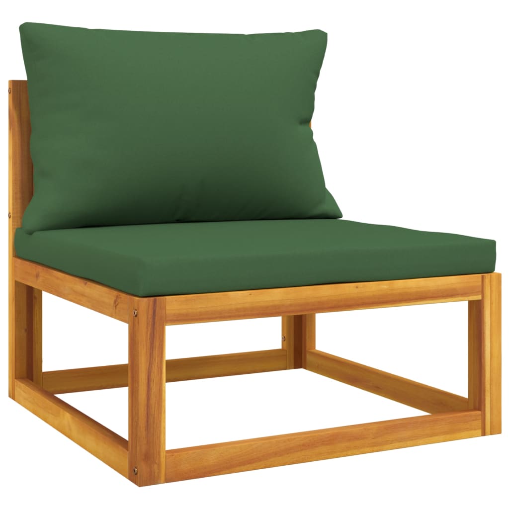 5-delige Loungeset met groene kussens massief hout is nu te koop bij PeponiXL, paradijselijk wonen!