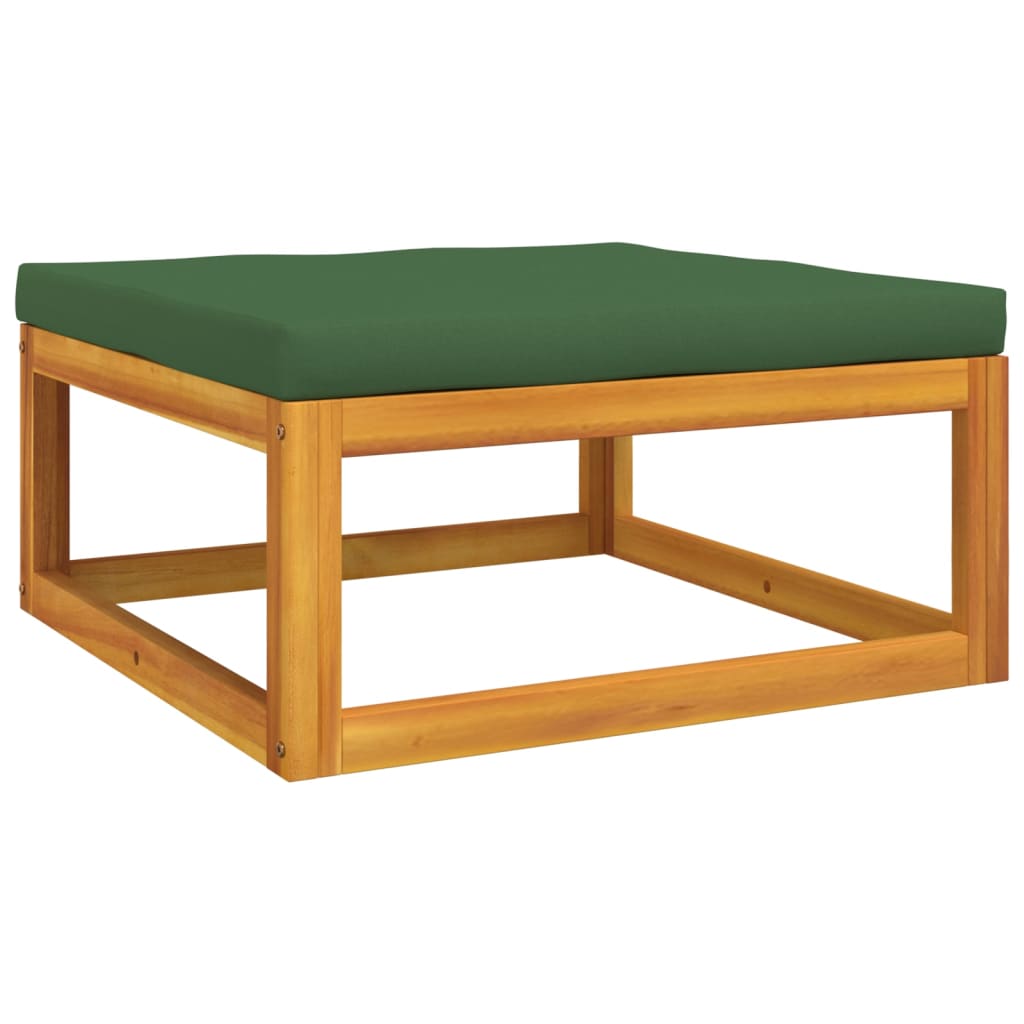 5-delige Loungeset met groene kussens massief hout is nu te koop bij PeponiXL, paradijselijk wonen!