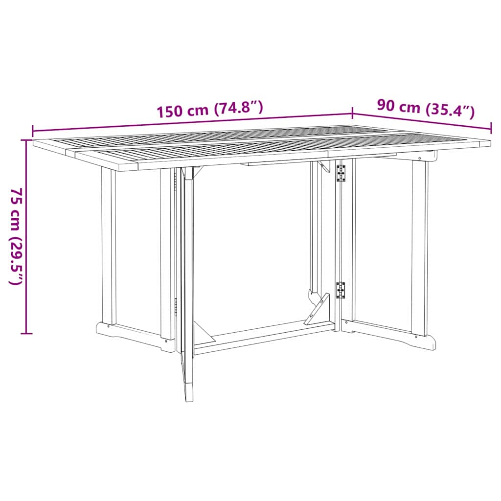 Tuin eettafelset 7 pcs Bruin Massief Teakhout is nu te koop bij PeponiXL, paradijselijk wonen!