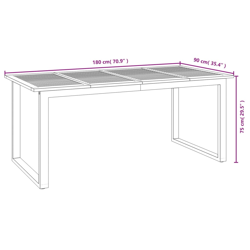 5-delige Tuinset massief acaciahout en metaal is nu te koop bij PeponiXL, paradijselijk wonen!