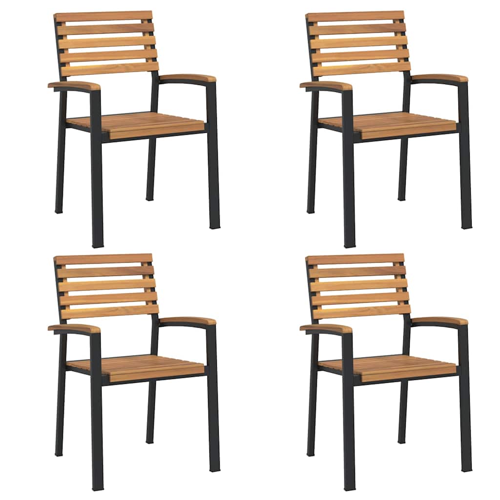5-delige Tuinset massief acaciahout en metaal is nu te koop bij PeponiXL, paradijselijk wonen!