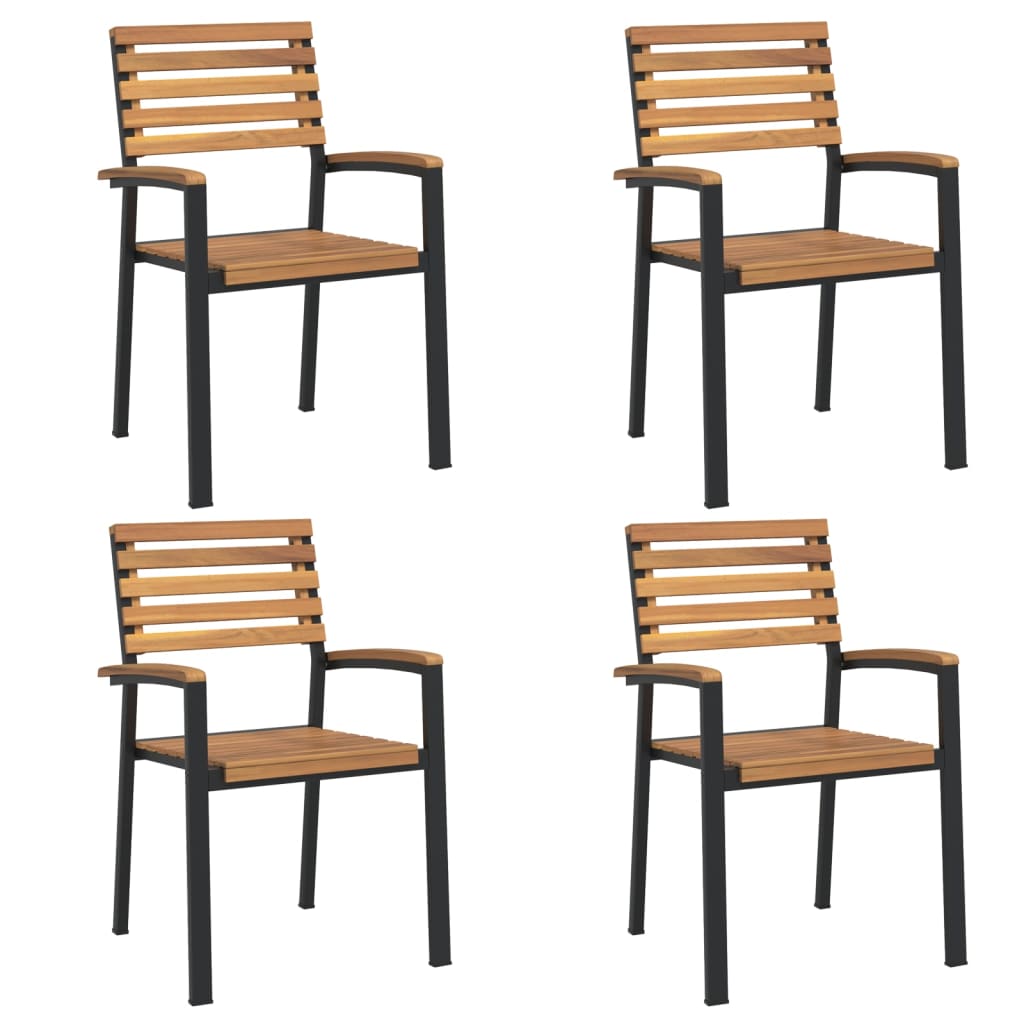 5-delige Tuinset massief acaciahout en metaal is nu te koop bij PeponiXL, paradijselijk wonen!
