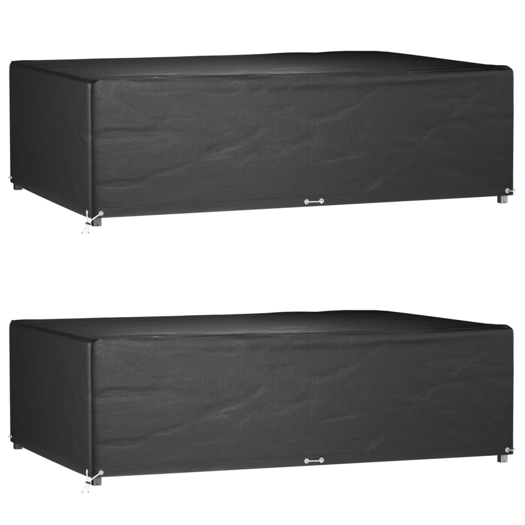 Tuinmeubelhoezen 2 st 12 oogjes rechthoekig 227x152x65 cm is nu te koop bij PeponiXL, paradijselijk wonen!