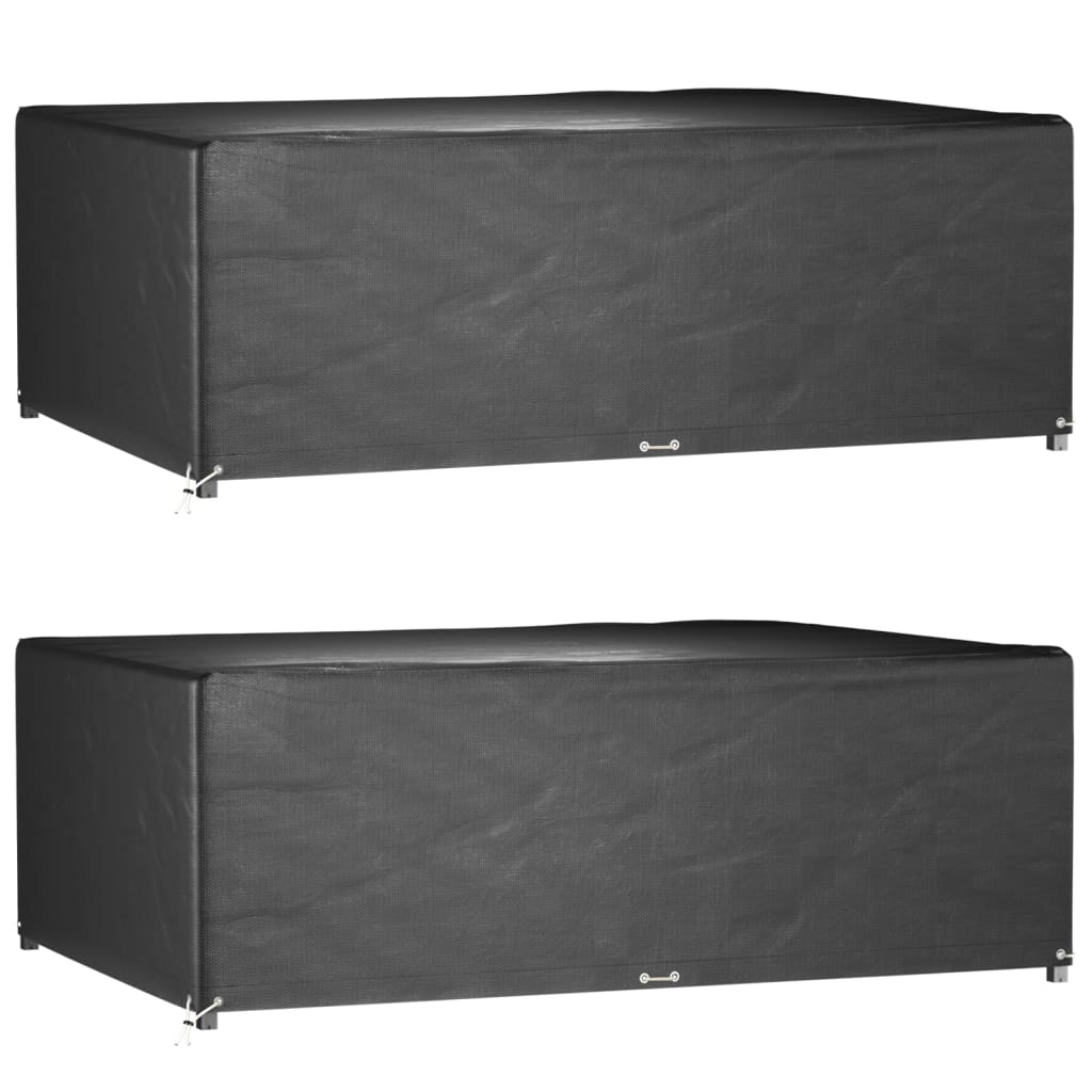 Tuinmeubelhoezen 2 st met 12 oogjes rechthoekig 230x165x80 cm is nu te koop bij PeponiXL, paradijselijk wonen!