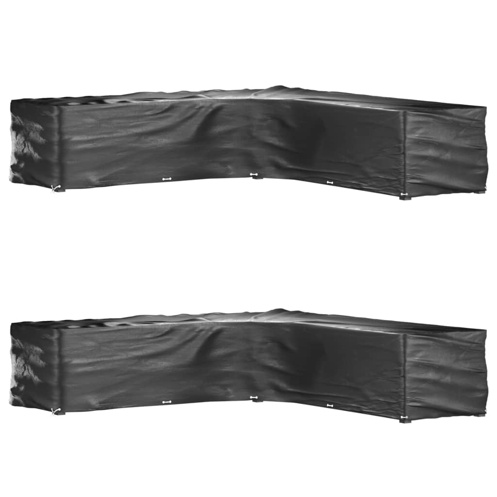 Tuinmeubelhoezen L-vormig 2 st 20 oogjes 300x300x70 cm is nu te koop bij PeponiXL, paradijselijk wonen!