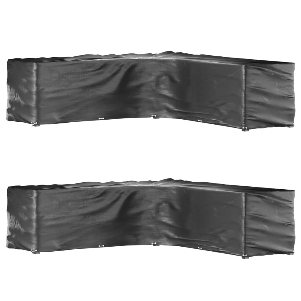 Tuinmeubelhoezen L-vormig 2 st 20 oogjes 300x300x90 cm is nu te koop bij PeponiXL, paradijselijk wonen!