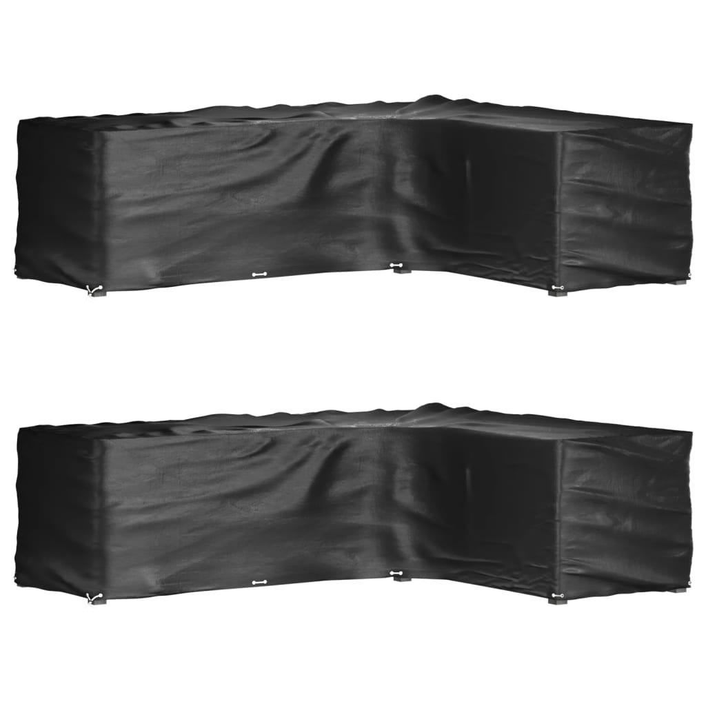 Tuinmeubelhoezen L-vormig 2 st 18 oogjes 285x220x80 cm is nu te koop bij PeponiXL, paradijselijk wonen!