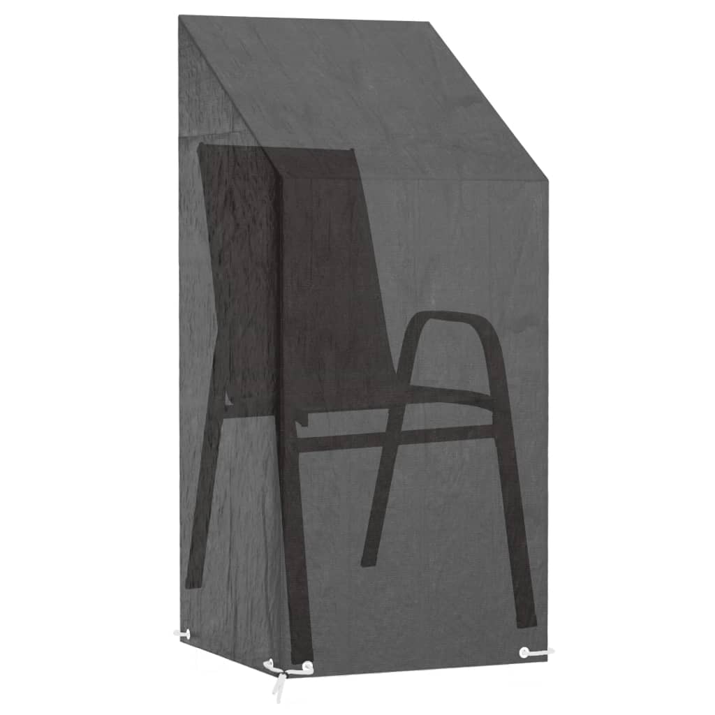 Tuinstoelhoezen 2 st met 8 oogjes 65x65x110/150 cm polyetheen is nu te koop bij PeponiXL, paradijselijk wonen!