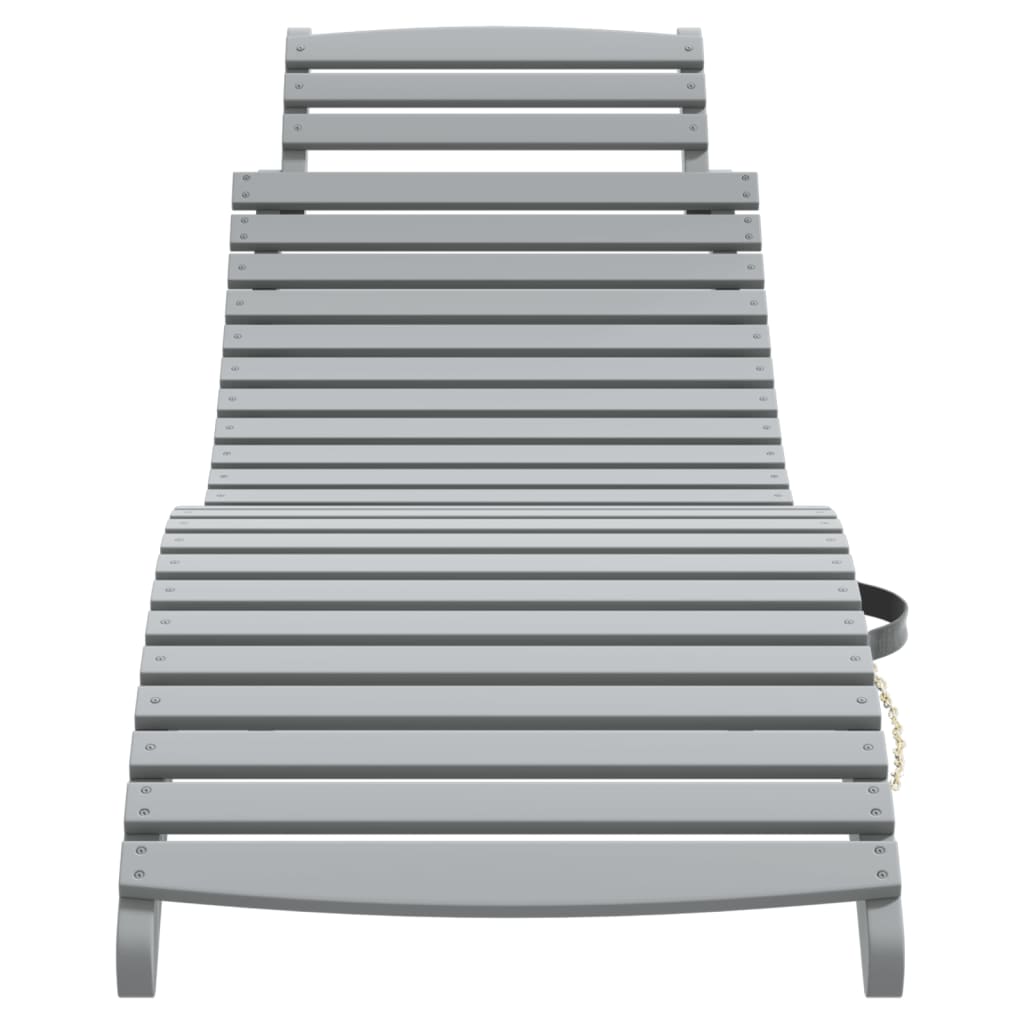 Ligbedden 2 st 184x55x64 cm massief acaciahout grijs is nu te koop bij PeponiXL, paradijselijk wonen!