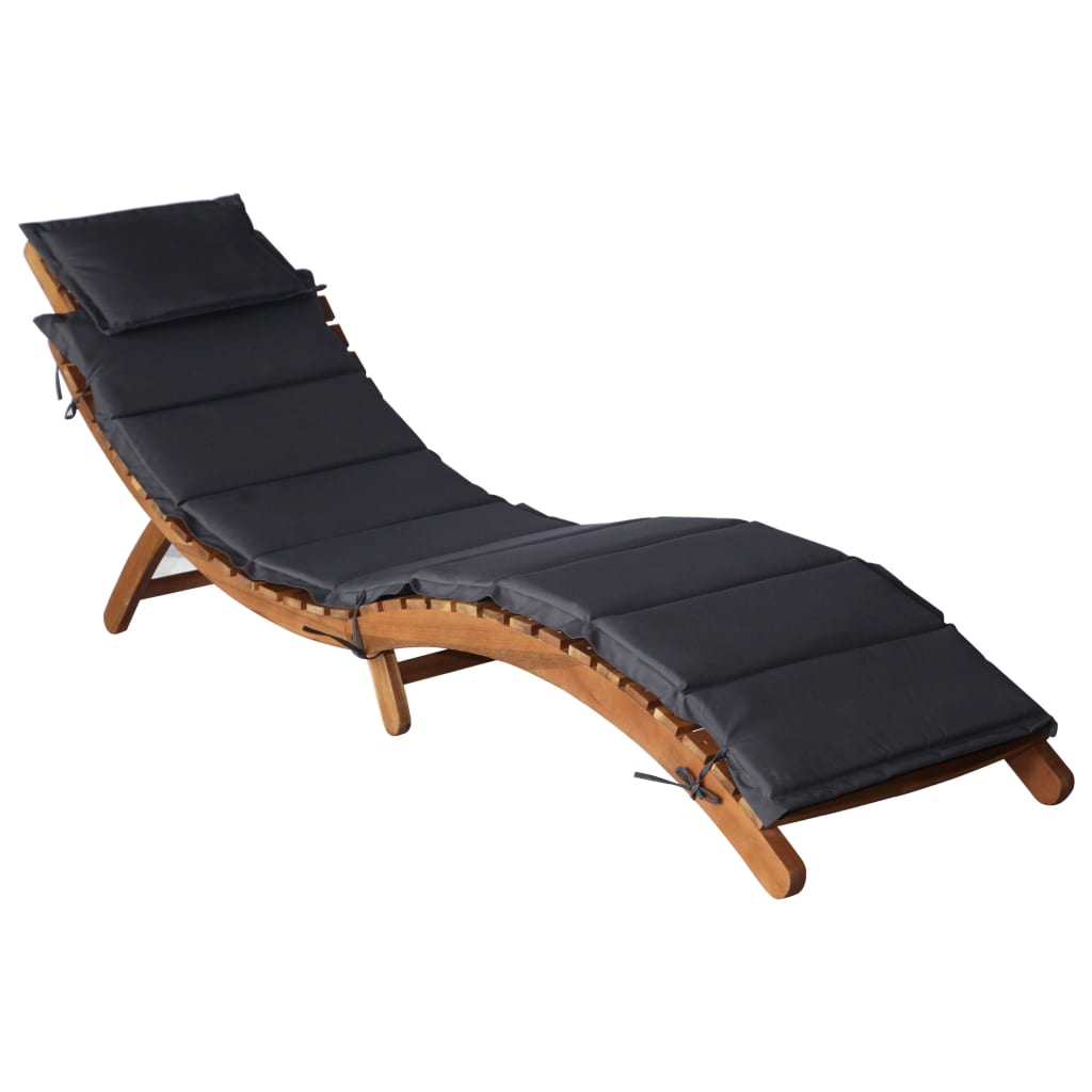 Ligstoelen met kussens 2 st massief acaciahout donkergrijs is nu te koop bij PeponiXL, paradijselijk wonen!