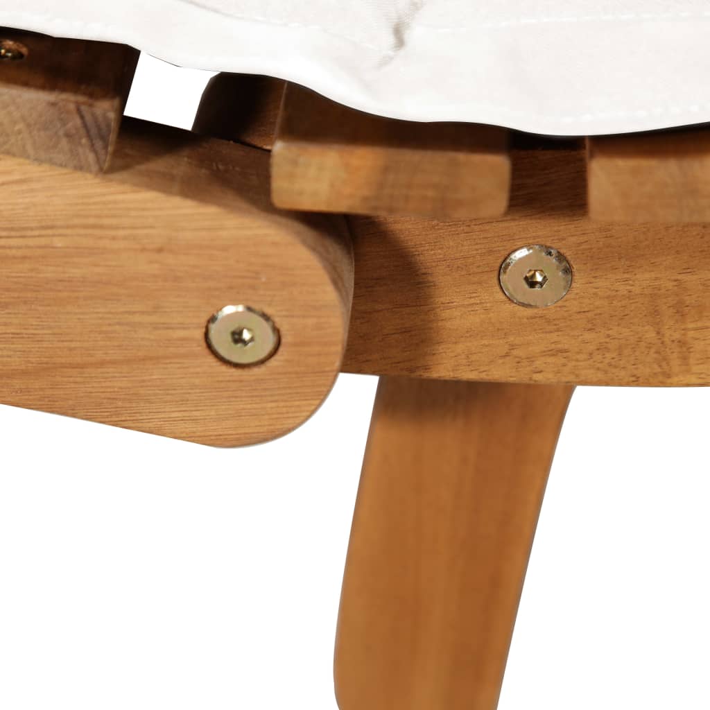 Ligstoelen met kussens 2 st massief acaciahout crèmewit is nu te koop bij PeponiXL, paradijselijk wonen!