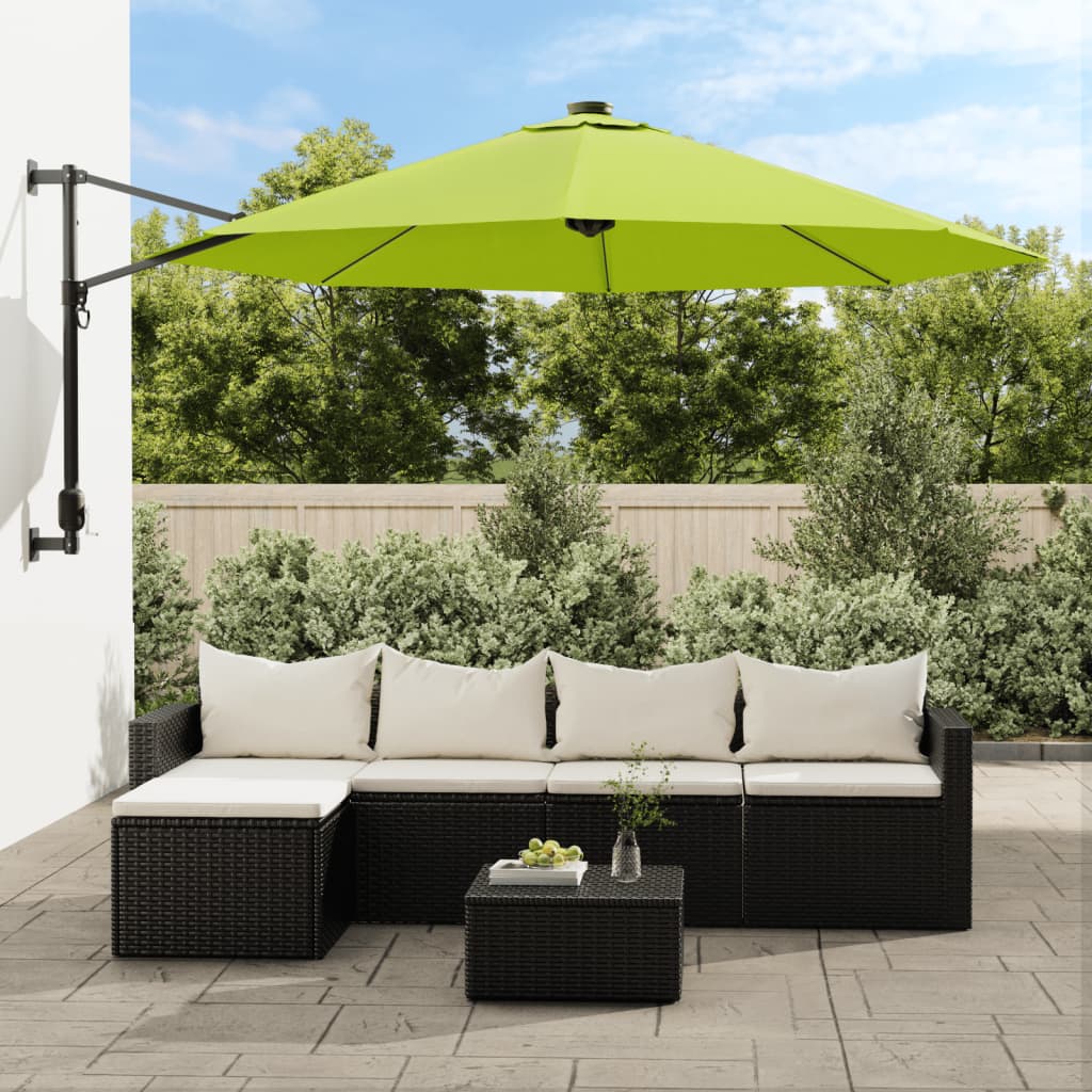 Wandparasol 290 cm appelgroen is nu te koop bij PeponiXL, paradijselijk wonen!