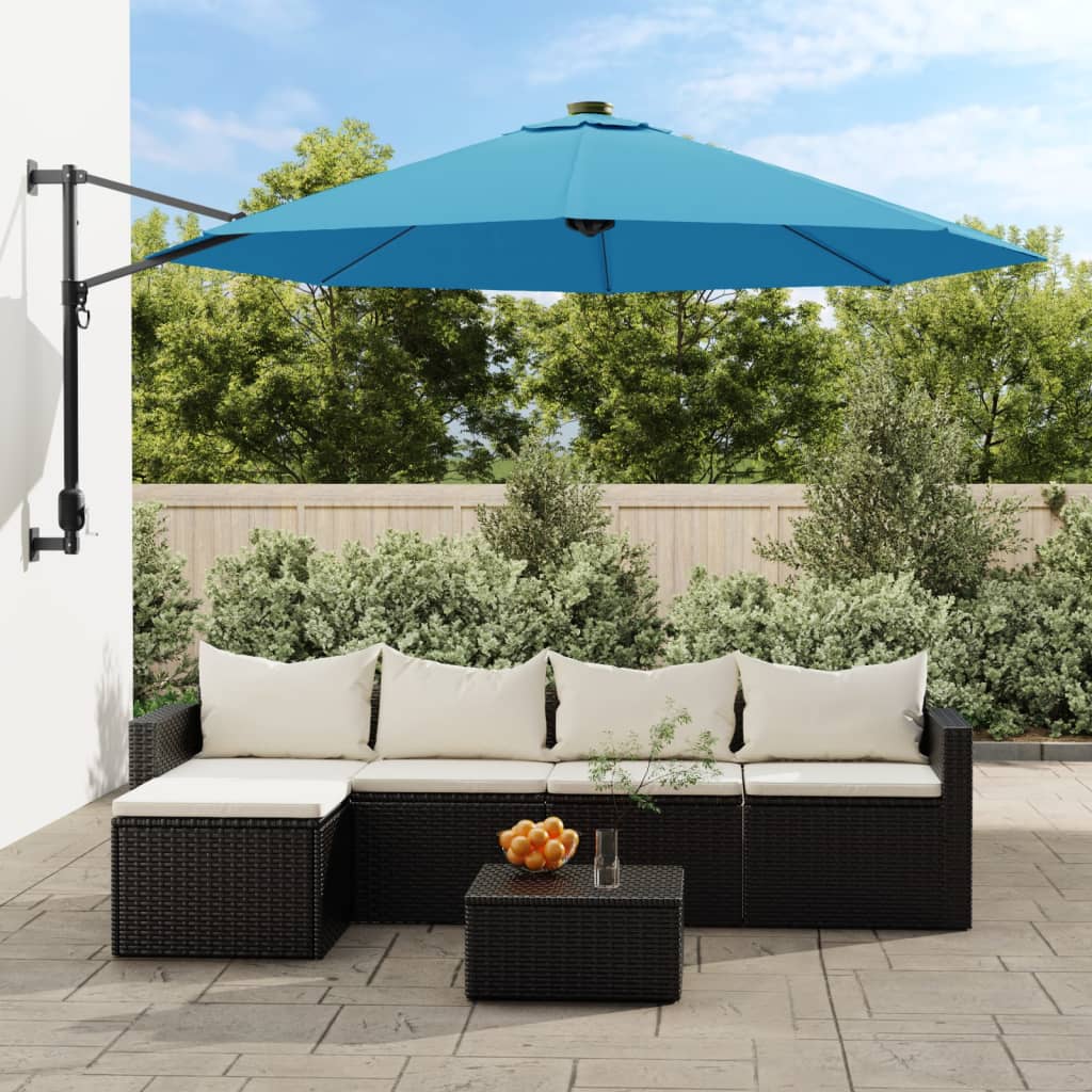 Wandparasol 290 cm zeeblauw is nu te koop bij PeponiXL, paradijselijk wonen!
