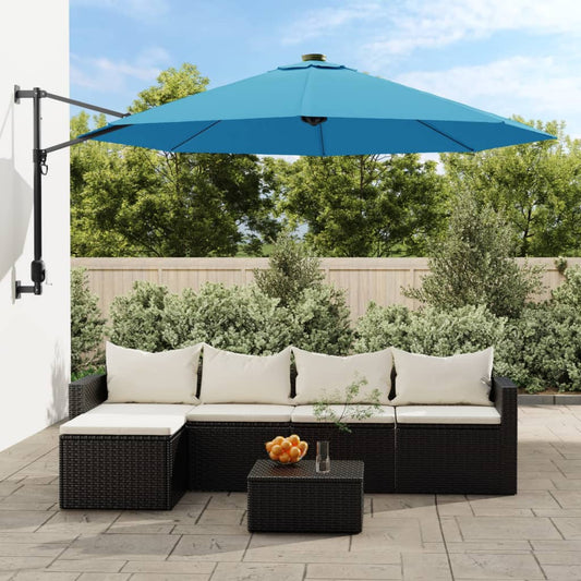 Wandparasol 290 cm zeeblauw is nu te koop bij PeponiXL, paradijselijk wonen!