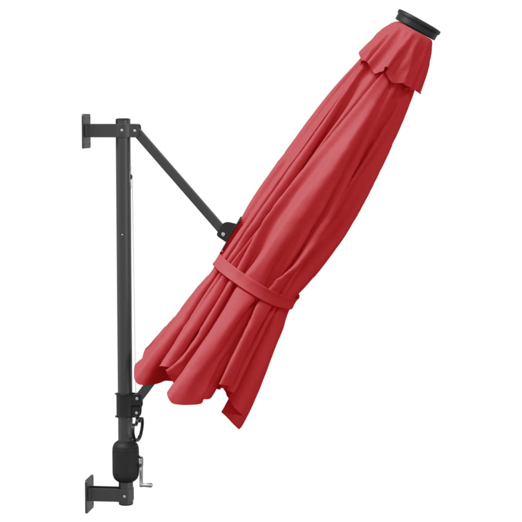 Wandparasol 290 cm felrood is nu te koop bij PeponiXL, paradijselijk wonen!