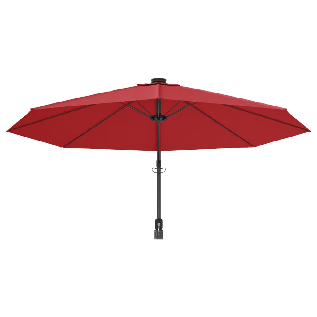 Wandparasol 290 cm felrood is nu te koop bij PeponiXL, paradijselijk wonen!