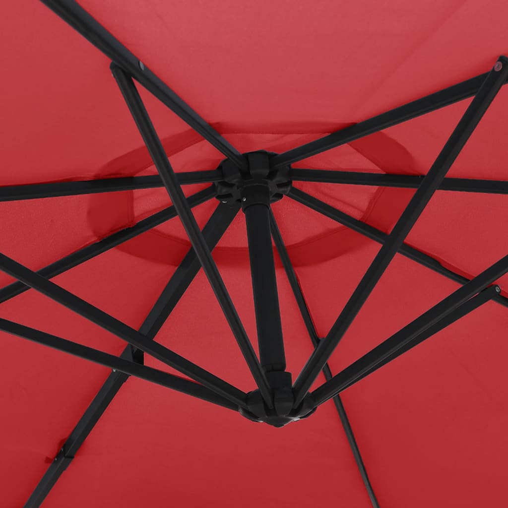 Wandparasol 290 cm felrood is nu te koop bij PeponiXL, paradijselijk wonen!