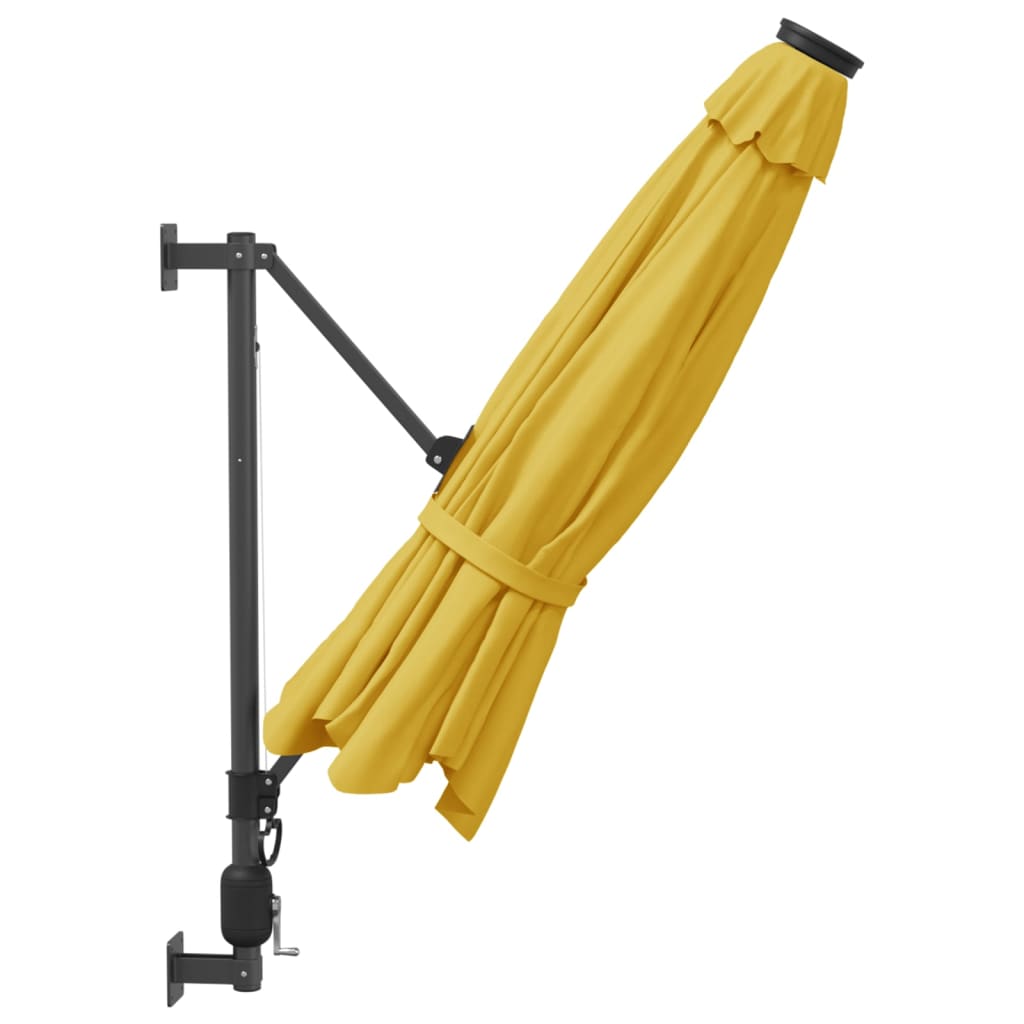 Wandparasol 290 cm geel is nu te koop bij PeponiXL, paradijselijk wonen!