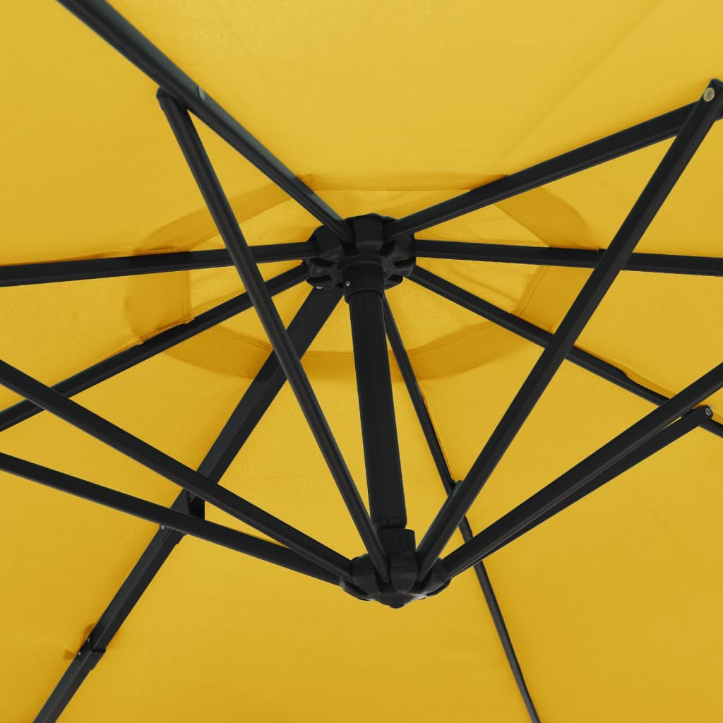 Wandparasol 290 cm geel is nu te koop bij PeponiXL, paradijselijk wonen!