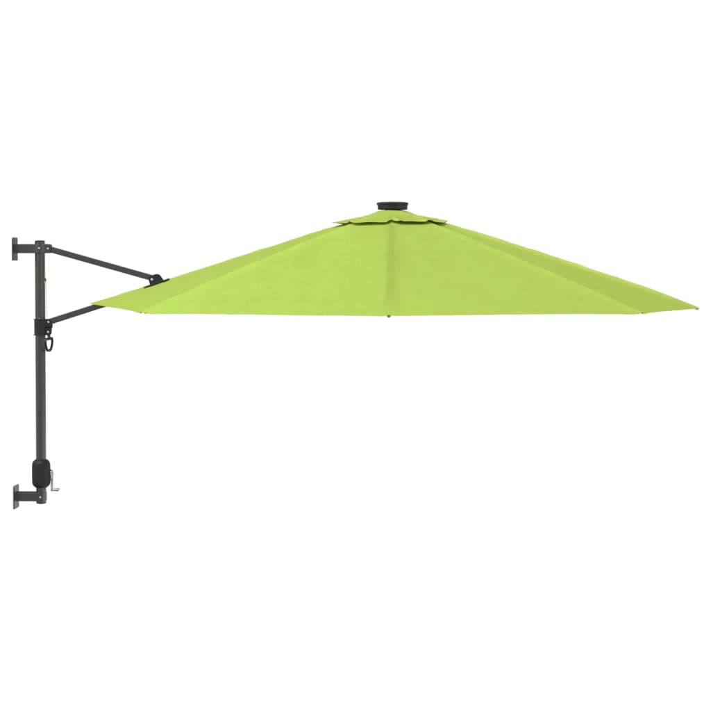 Wandparasol met LEDs 290 cm appelgroen is nu te koop bij PeponiXL, paradijselijk wonen!