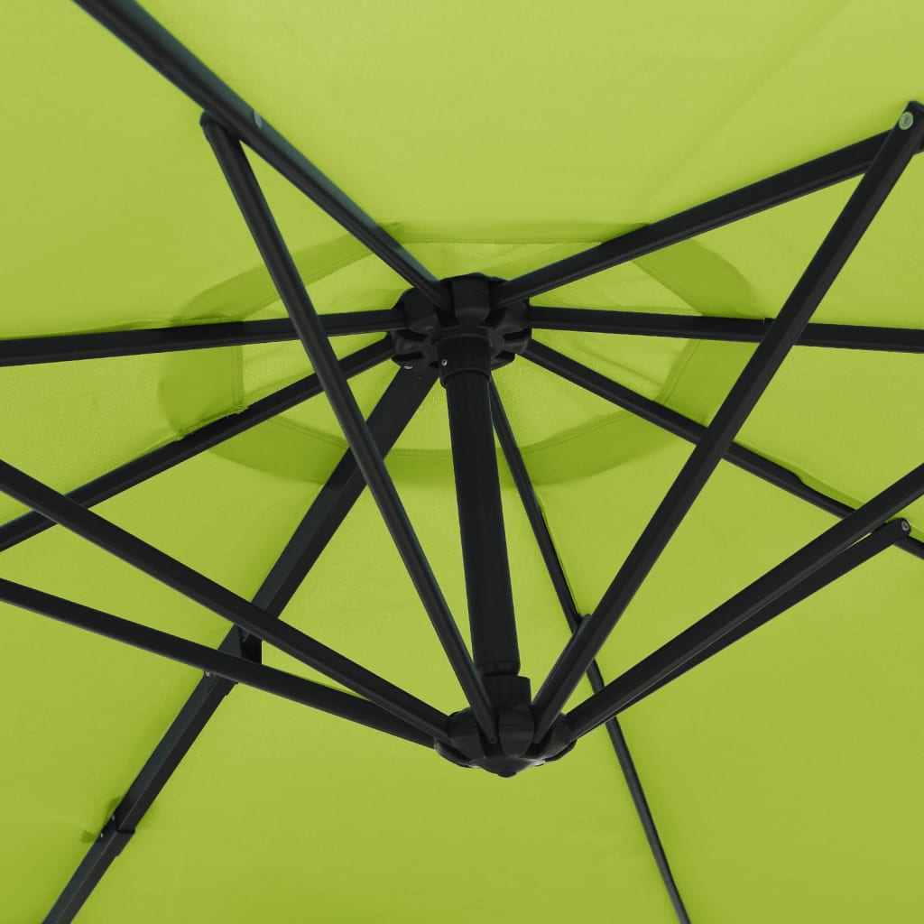 Wandparasol met LEDs 290 cm appelgroen is nu te koop bij PeponiXL, paradijselijk wonen!