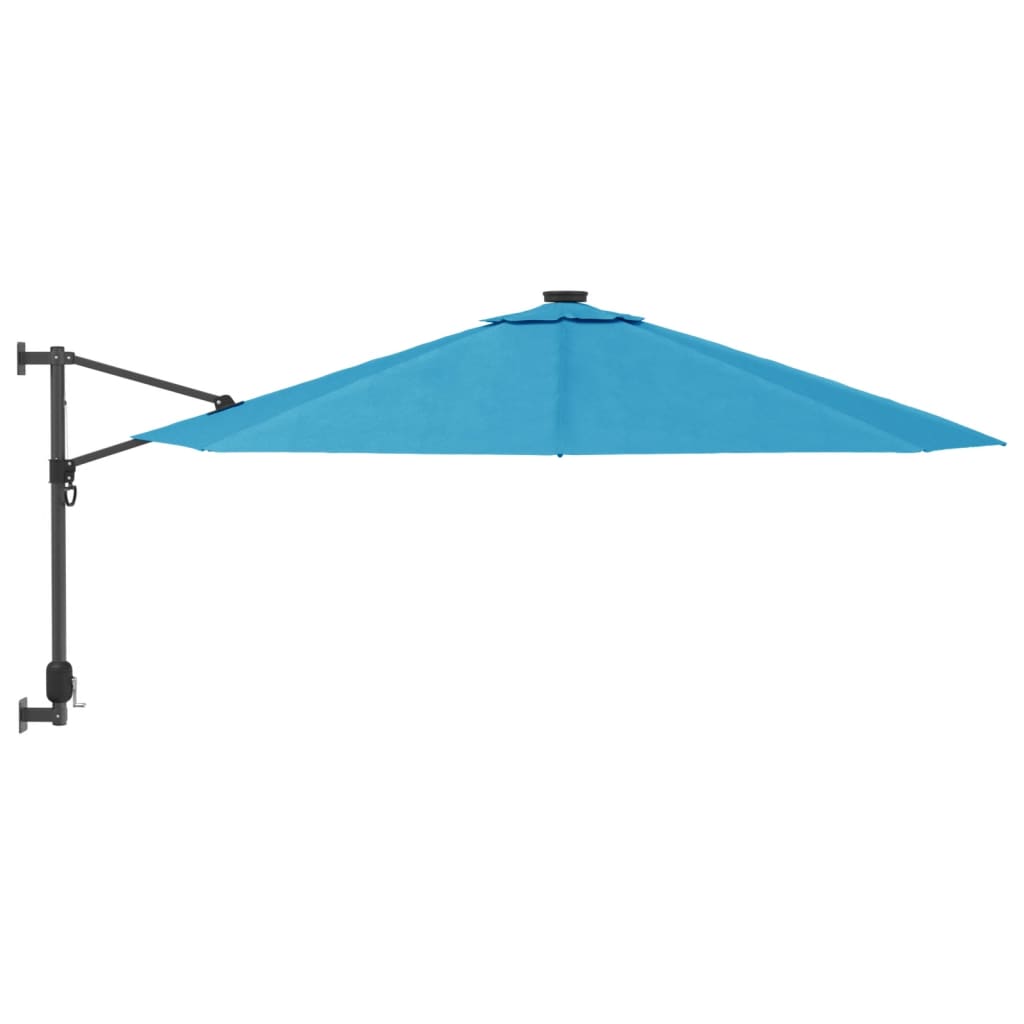Wandparasol met LEDs 290 cm zeeblauw is nu te koop bij PeponiXL, paradijselijk wonen!