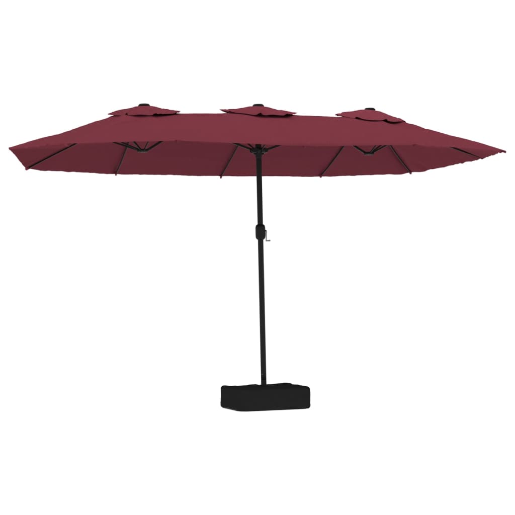 Parasol dubbel dak 449x265 cm bordeauxrood is nu te koop bij PeponiXL, paradijselijk wonen!