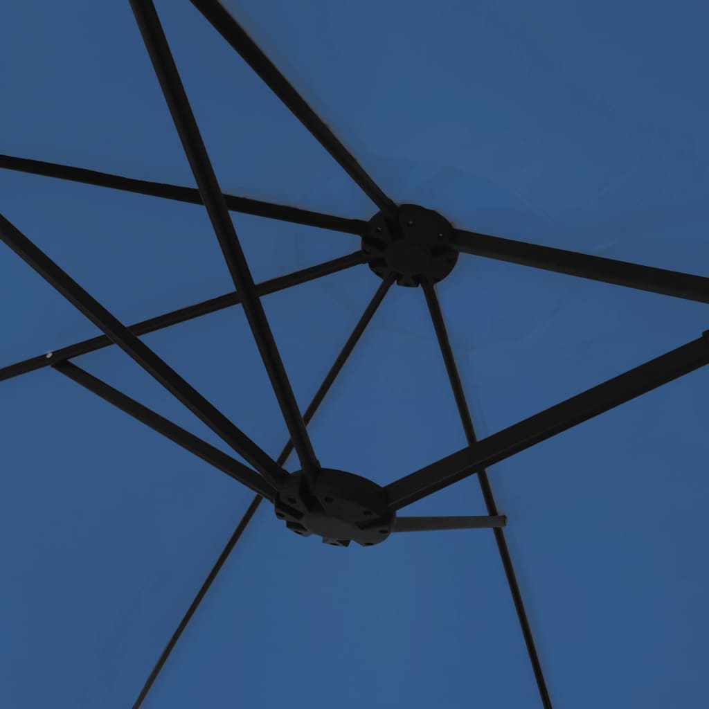 Parasol dubbel dak met LED 449x265 cm azuurblauw is nu te koop bij PeponiXL, paradijselijk wonen!