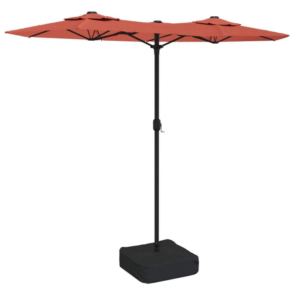Parasol dubbel dak 316x145 cm terracottakleurig is nu te koop bij PeponiXL, paradijselijk wonen!