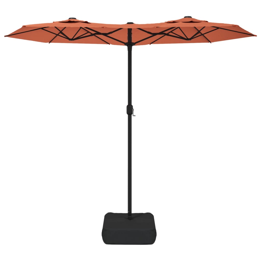 Parasol dubbel dak 316x145 cm terracottakleurig is nu te koop bij PeponiXL, paradijselijk wonen!