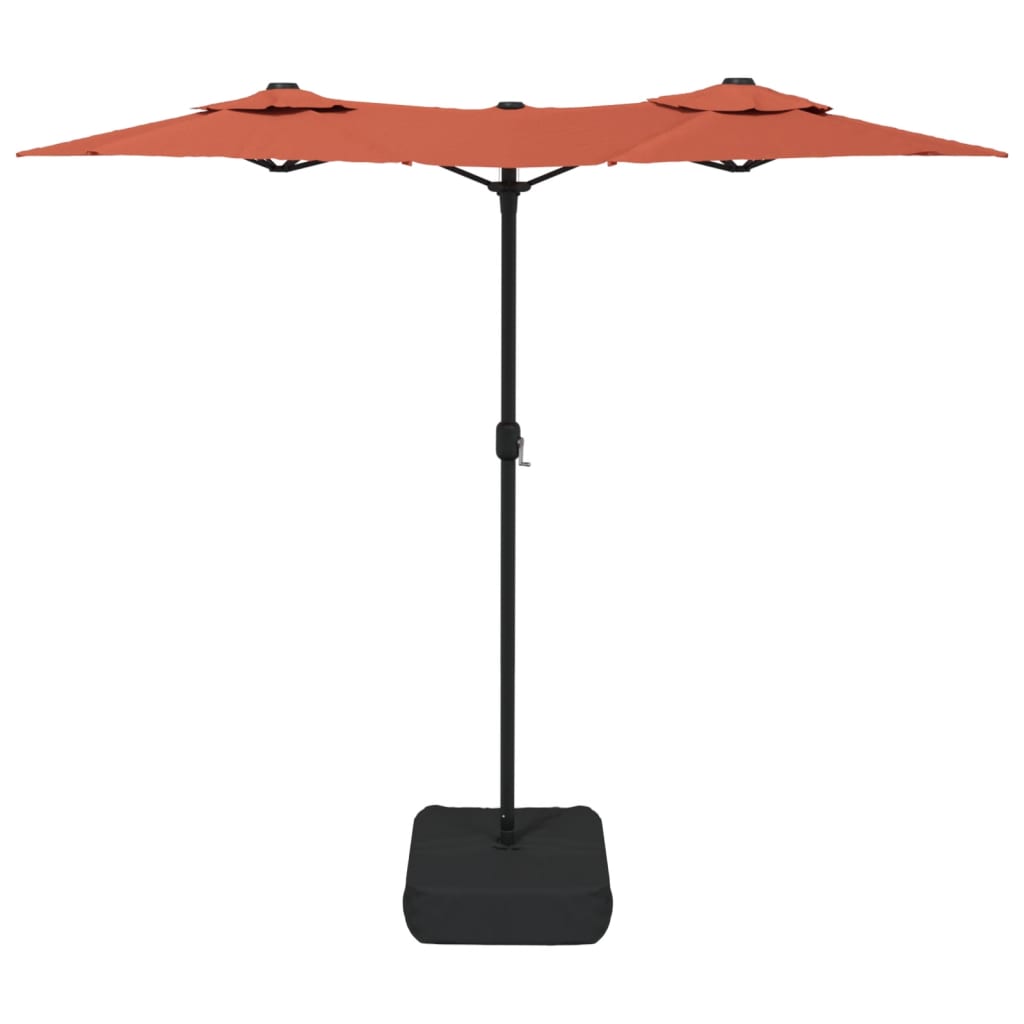 Parasol dubbel dak 316x145 cm terracottakleurig is nu te koop bij PeponiXL, paradijselijk wonen!