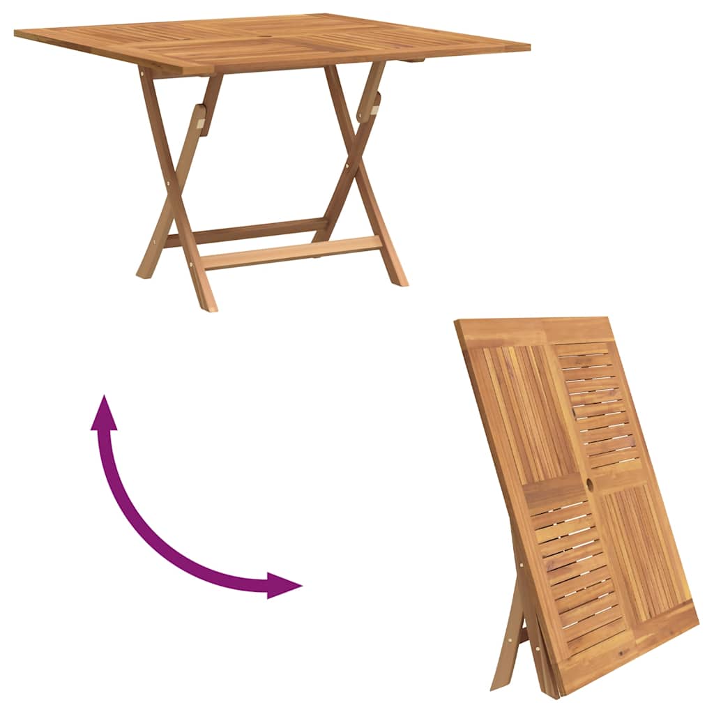 Tuintafel inklapbaar 110x110x75 cm massief teakhout is nu te koop bij PeponiXL, paradijselijk wonen!