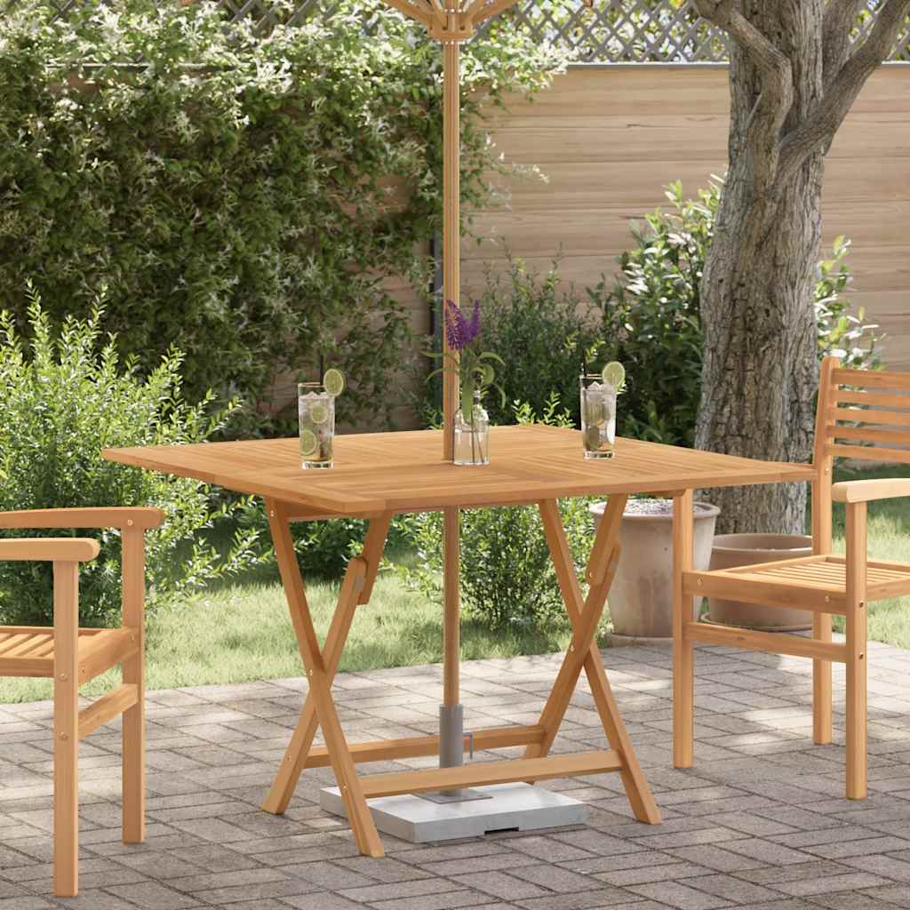 Tuintafel inklapbaar 110x110x75 cm massief teakhout is nu te koop bij PeponiXL, paradijselijk wonen!