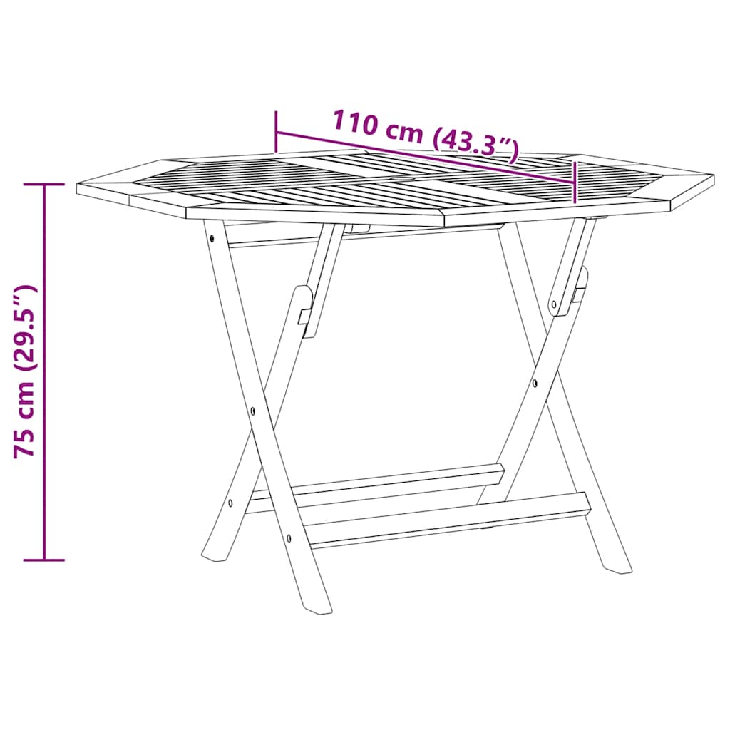 Tuintafel inklapbaar 110x110x75 cm massief teakhout is nu te koop bij PeponiXL, paradijselijk wonen!